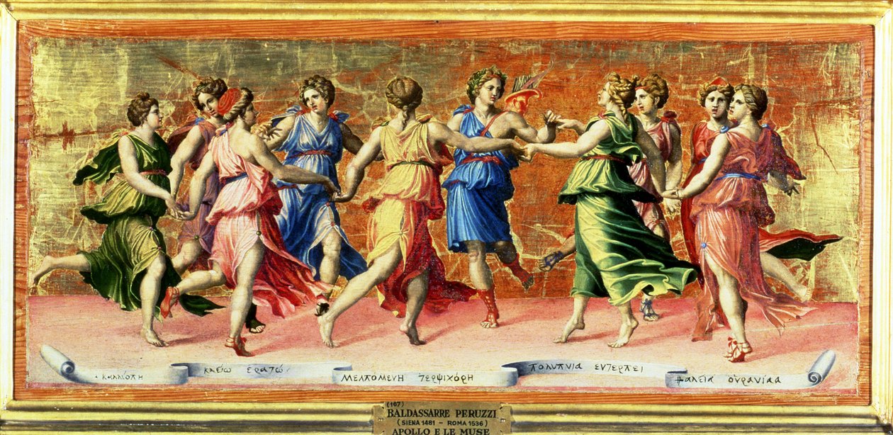 Apollons dans med muserne af Baldassarre Peruzzi
