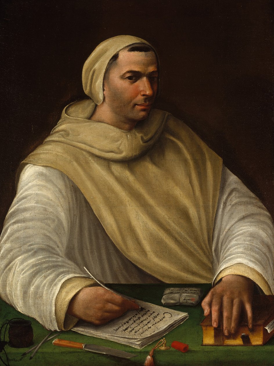 Portræt af en olivengrøn munk, ca. 1515 af Baldassarre Peruzzi