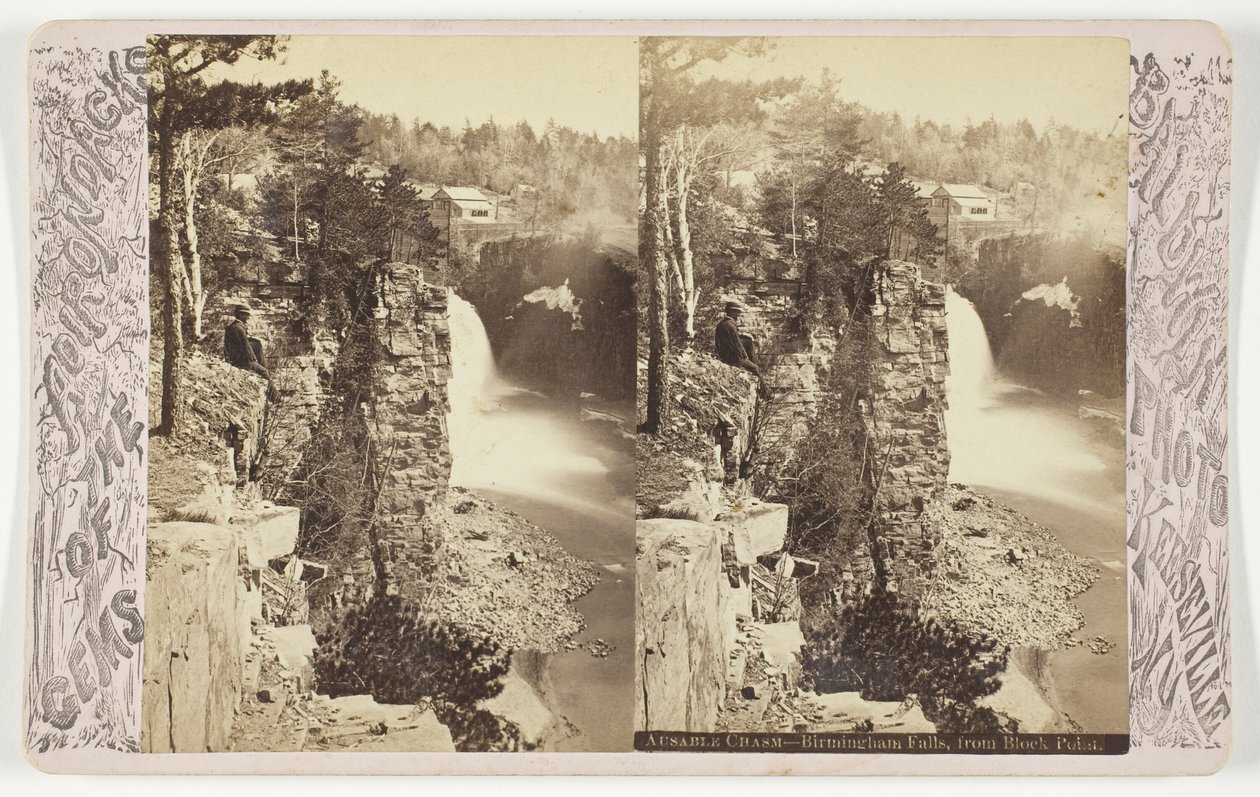 Ausable Chasm - Birmingham Falls, fra Block Point af Baldwin Photo