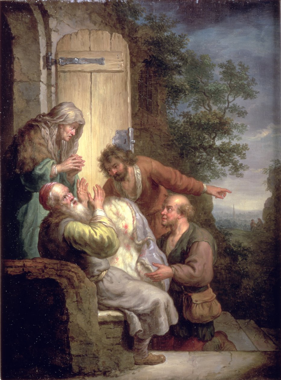 Jakob får Josefs frakke i gave af Balthasar Beschey