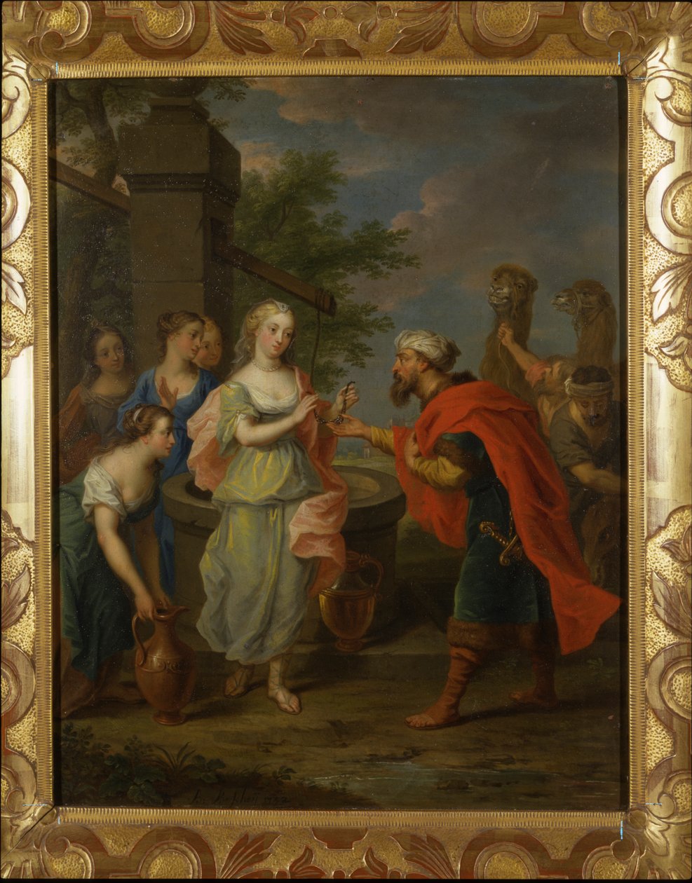 Eliezer og Rebecca ved brønden af Balthasar Beschey