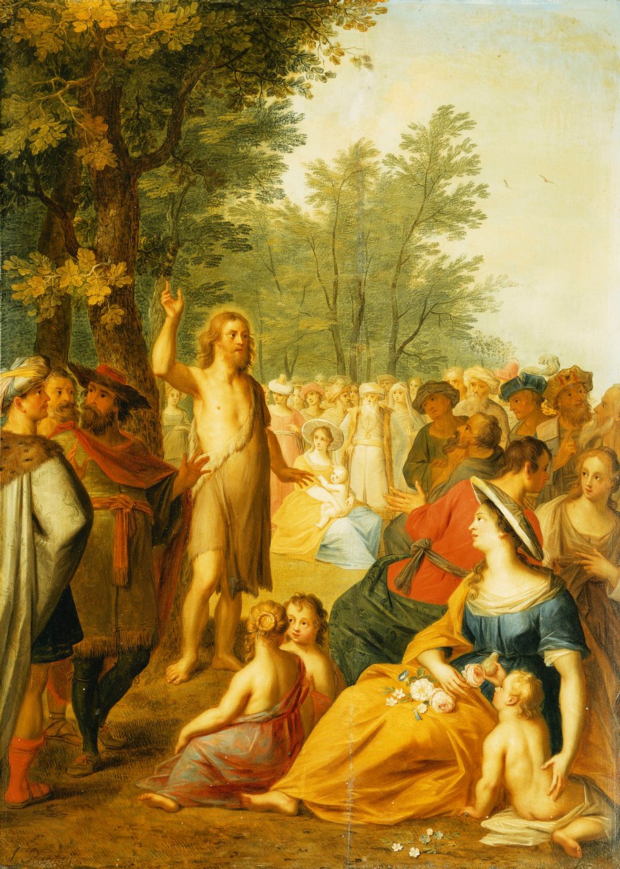 Johannes Døberen prædiker i ørkenen, af Balthasar Beschey