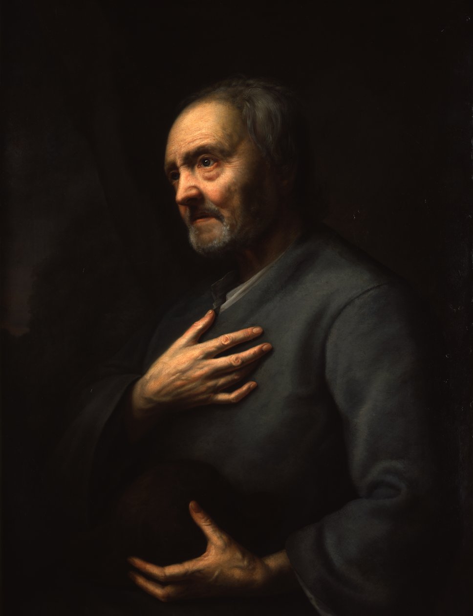 Portræt af en gammel mand af Balthasar Denner
