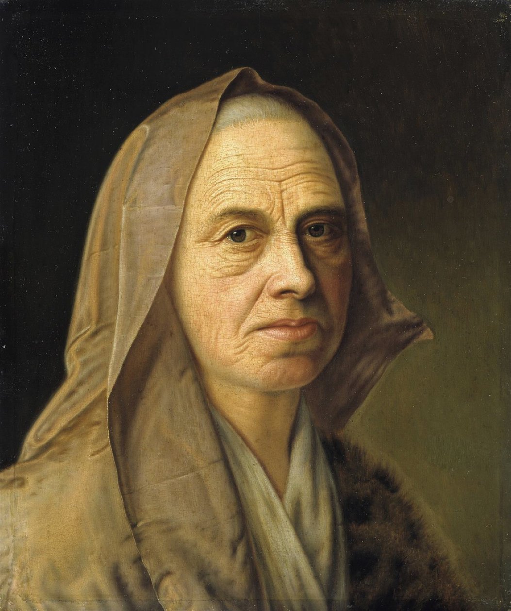 Denner, Balthasar - Studie af en gammel kvinde - Hamburger Kunsthalle af Balthasar Denner