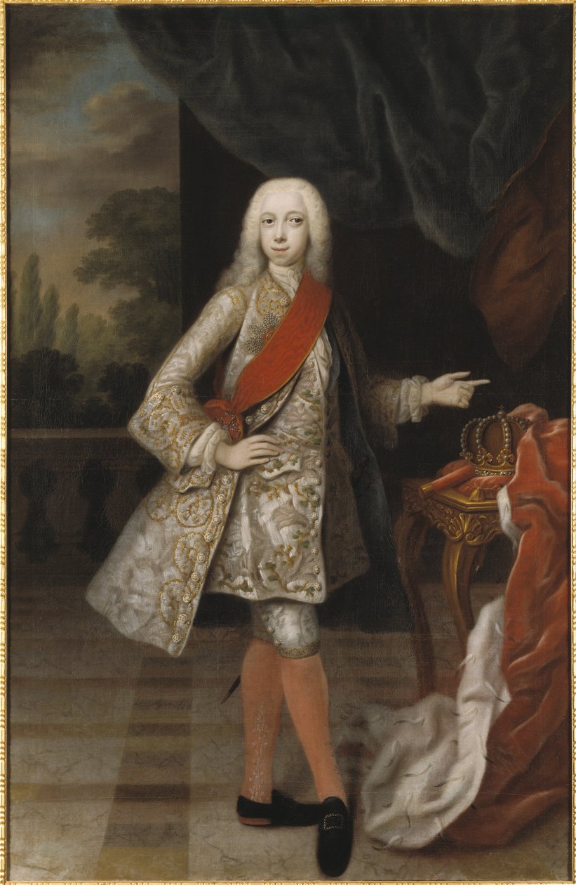 Pierre III (tsarde Russie) - Portræt af zaren Peter III af Rusland (1728-1762), af Denner, Balthasar (1685-1749). Olie på lærred. Mål: 184x118 cm. Nationalmuseum Stockholm af Balthasar Denner