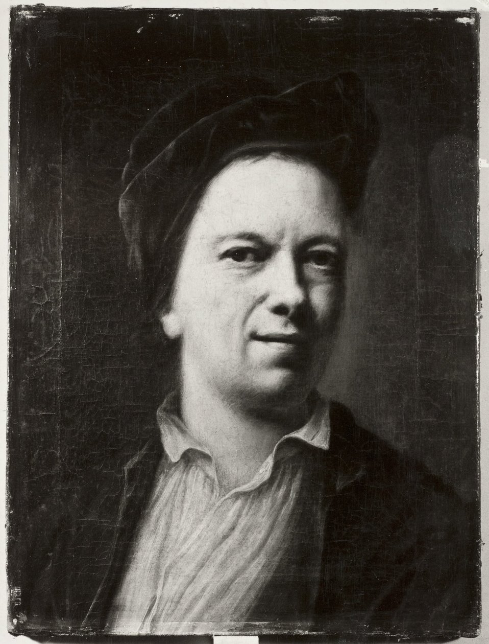 Portræt af en mand, muligvis et selvportræt af Balthasar Denner