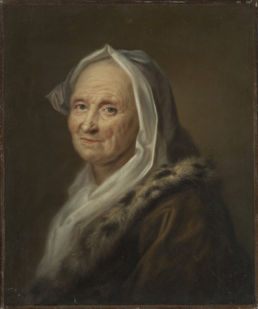Portræt af en gammel dame af Balthasar Denner