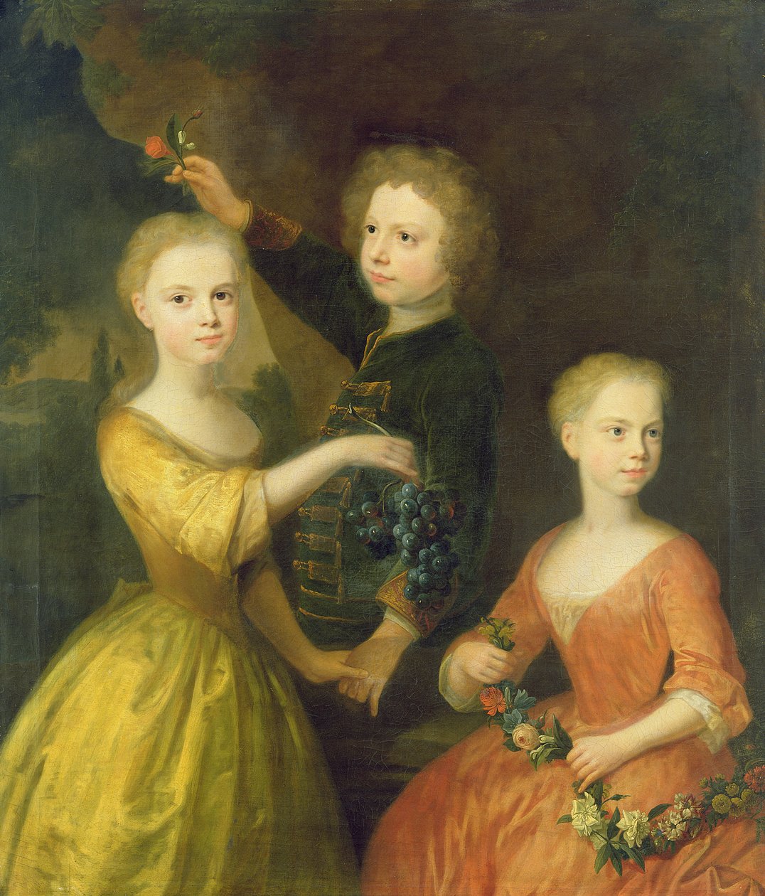 Børn af rådmand Barthold Heinrich Brockes (1680-1747) af Balthasar Denner