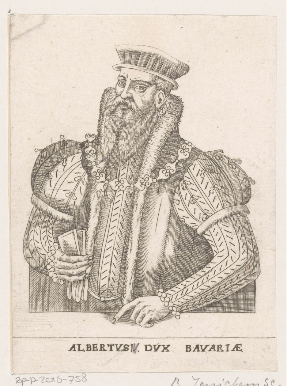 Portræt af Albrecht V, Hertog van Bavaria af Balthasar Jenichen
