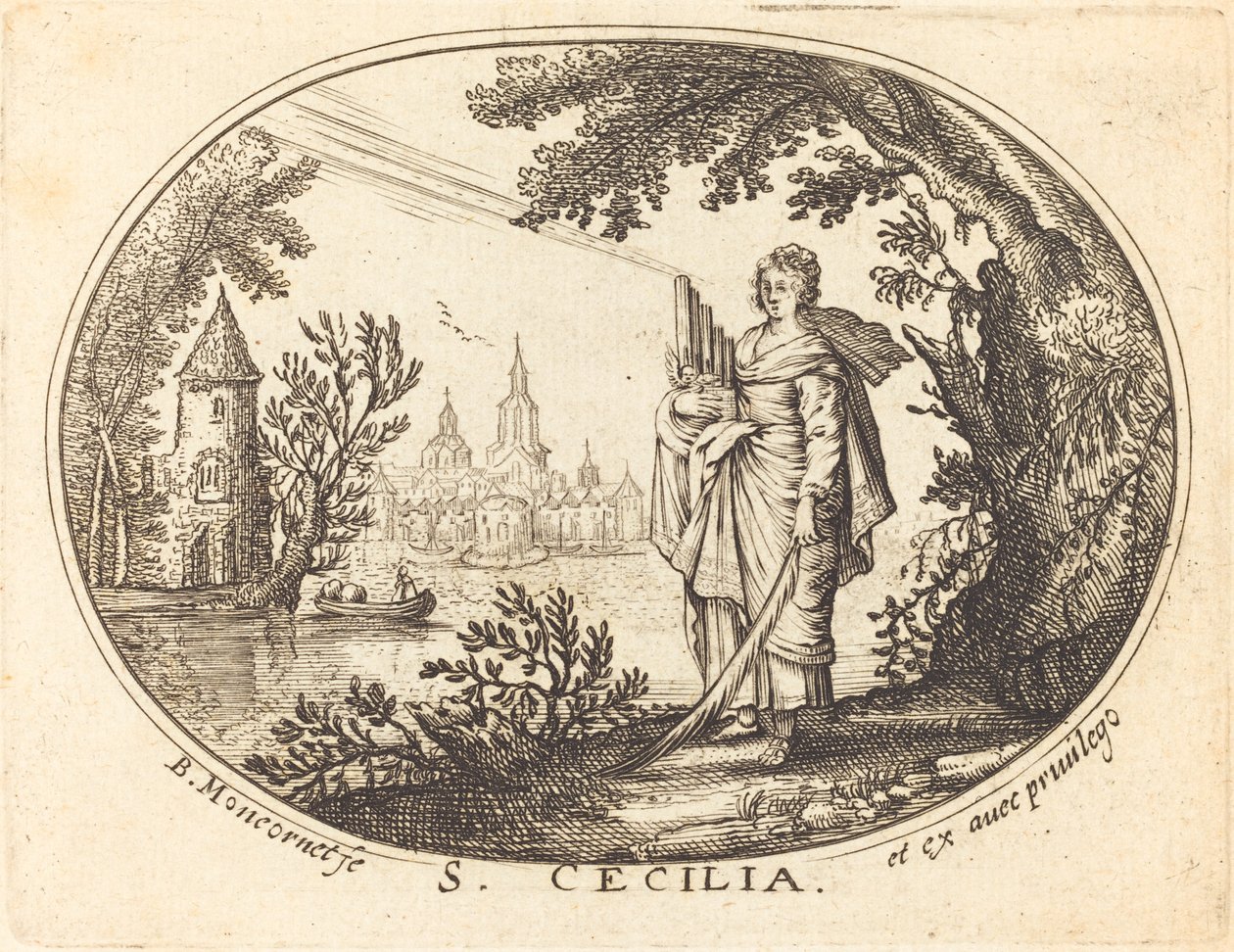Sankt Cecilia i et landskab af Balthasar Moncornet