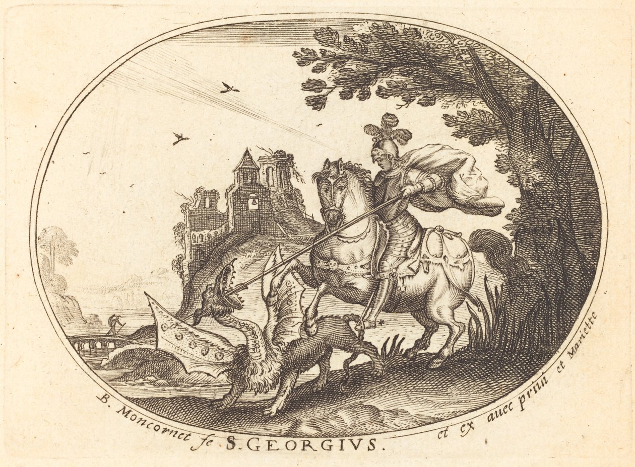 Sankt Georg og dragen af Balthasar Moncornet