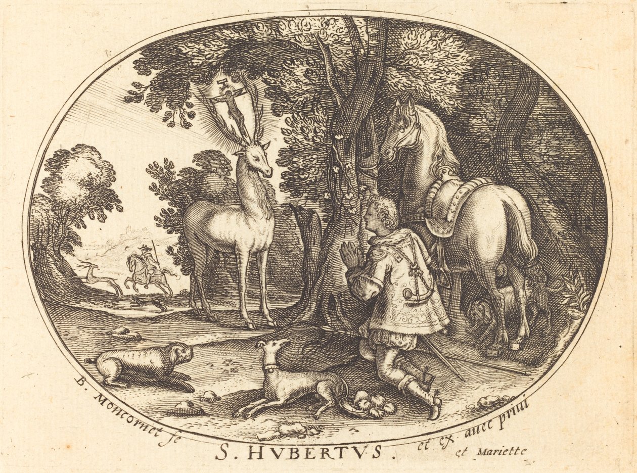 Sankt Huberts vision af Balthasar Moncornet