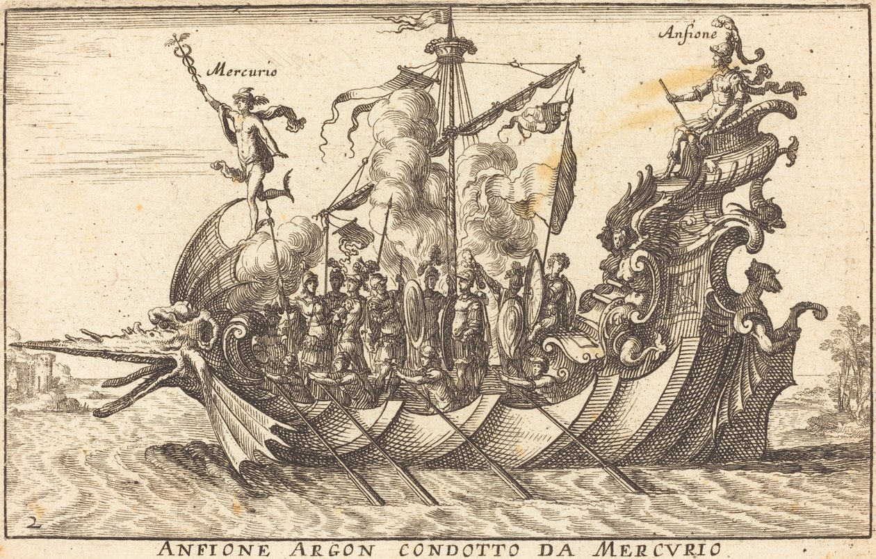 Argon amphion dirigeret af Mercury af Balthasar Moncornet after Remigio Cantagallina