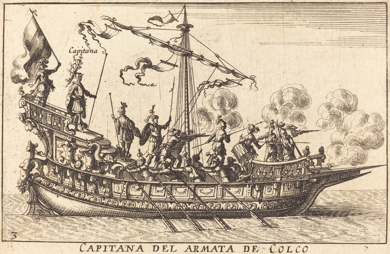 Kaptajn på Armata de Colco af Balthasar Moncornet after Remigio Cantagallina