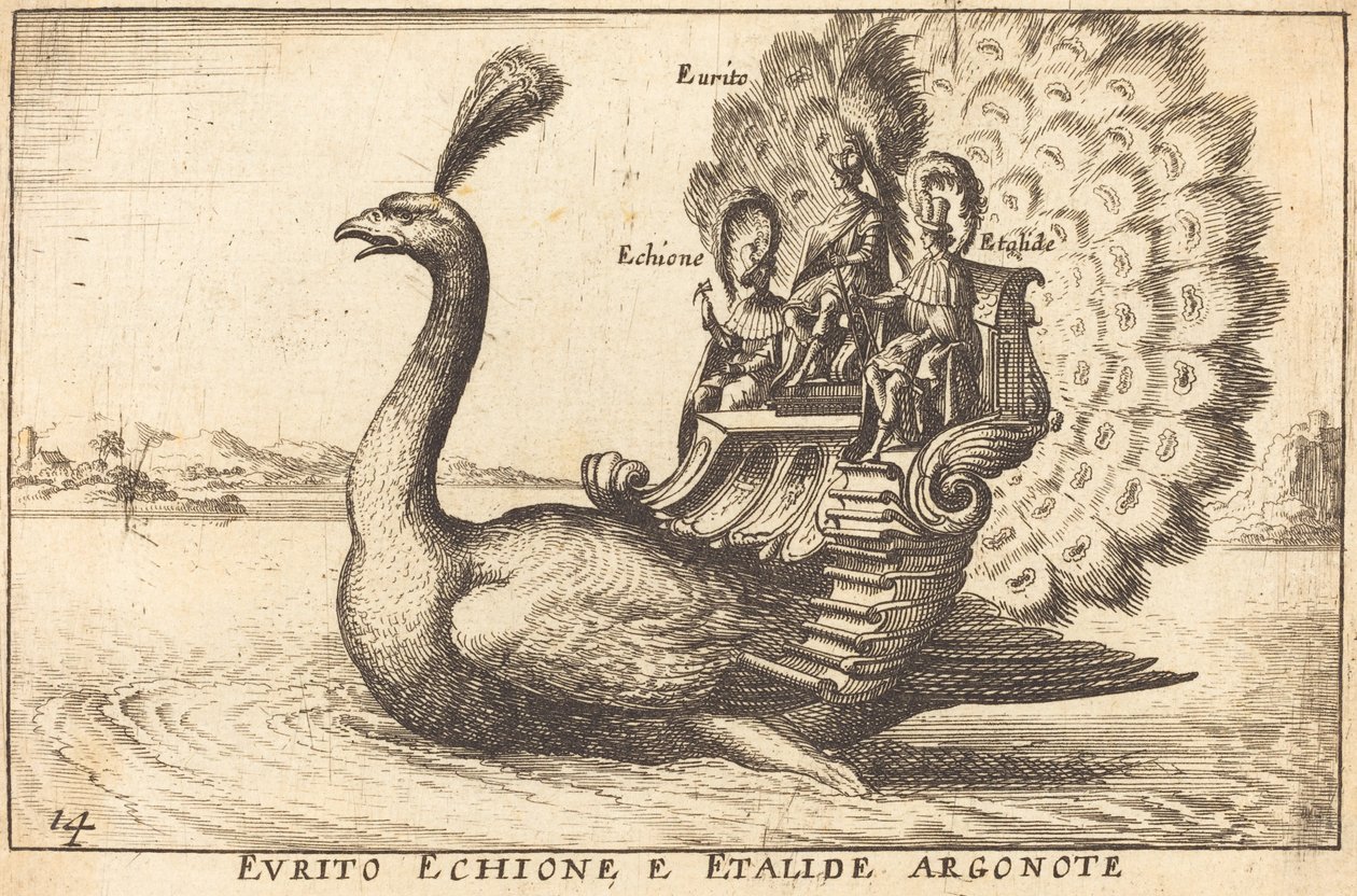 Evrytus Echione fra Argonauten Etalides af Balthasar Moncornet after Remigio Cantagallina