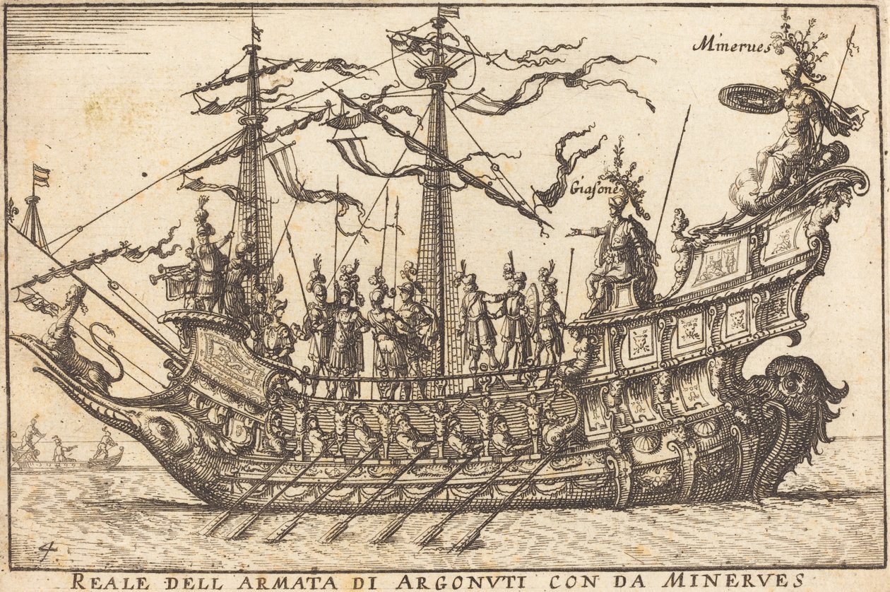 Royal Army of Argonuti med fra Minerves af Balthasar Moncornet after Remigio Cantagallina