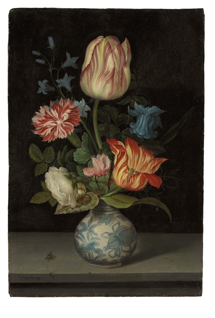 Blomsterstykke i Wanli vase af Balthasar van der Ast