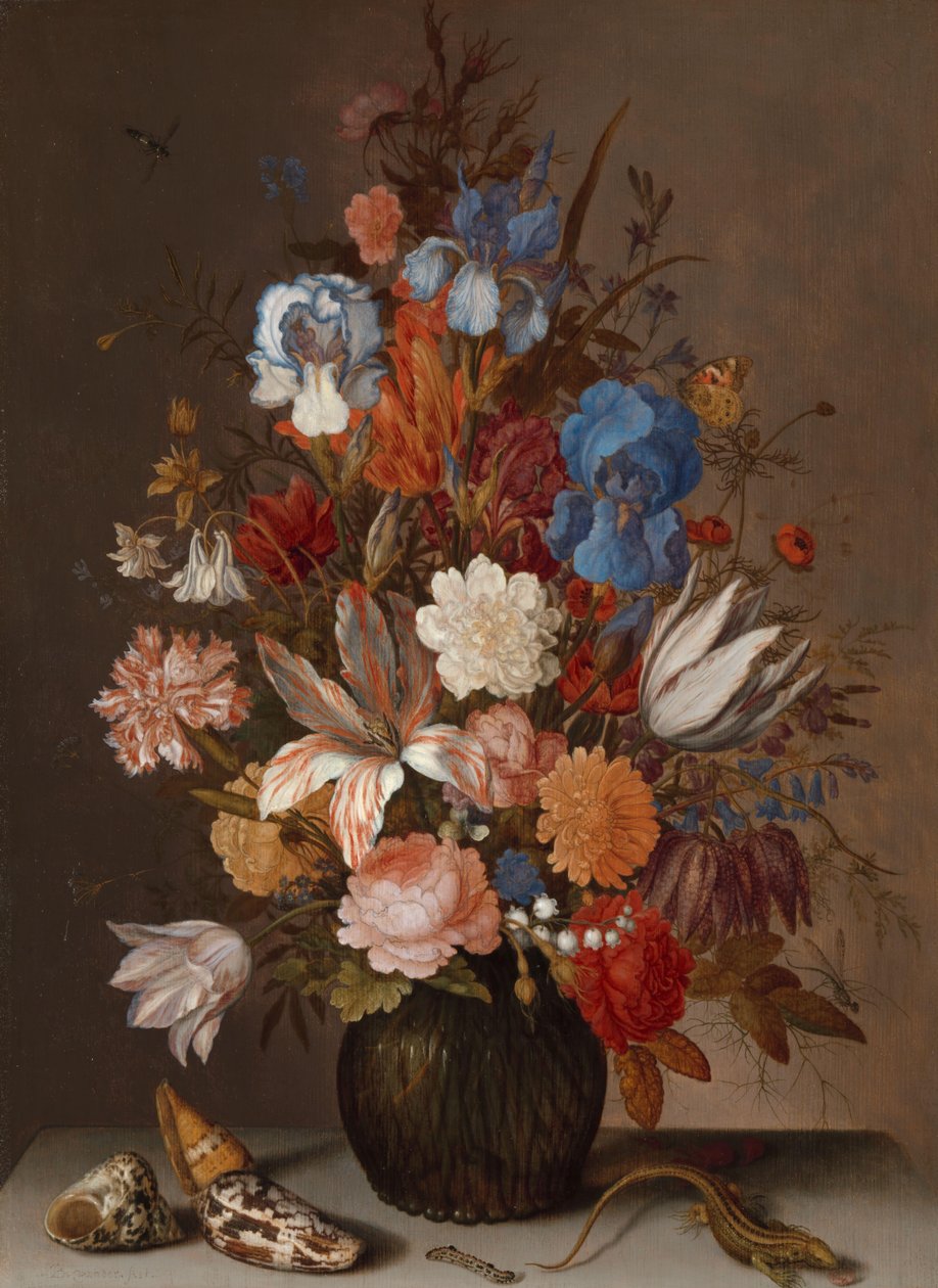 Stilleben med blomster af Balthasar van der Ast