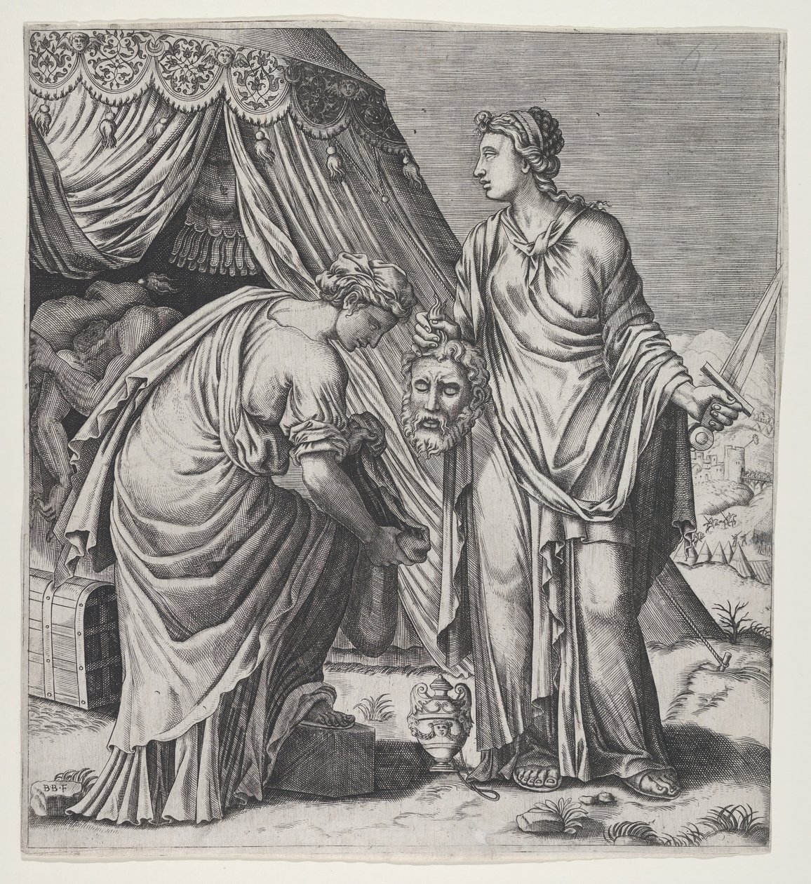 Judith med hovedet af Holofernes. af Balthazar van den Bos
