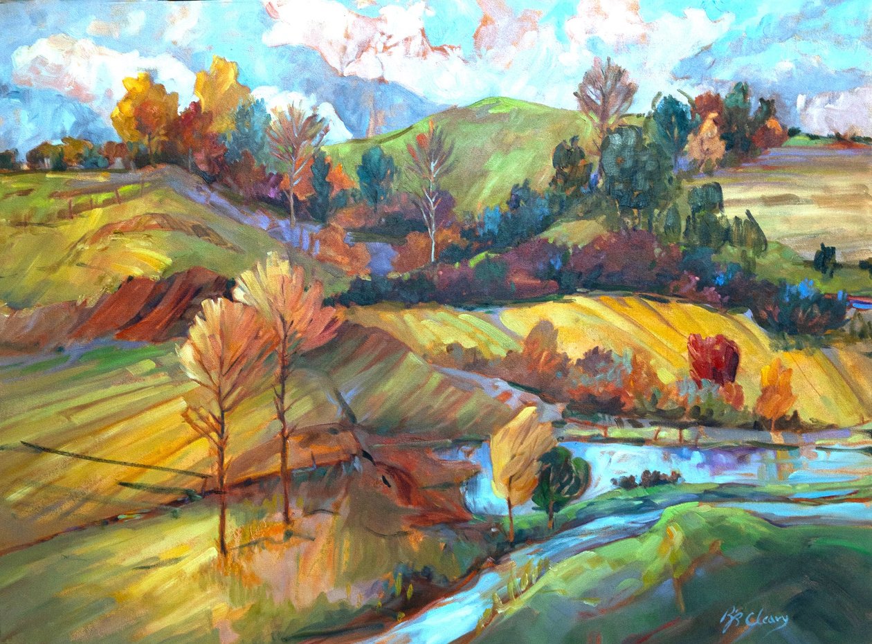 Transitions, ca. 1980-2000 (olie på lærred) af Barbara Cleary