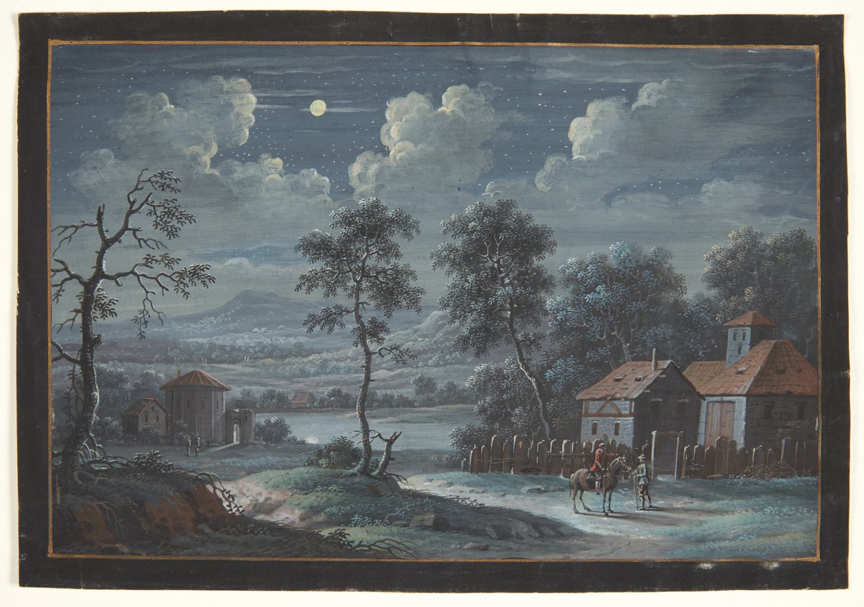 Et sydlandsk landskab i fuldmåne af Barbara Dietzsch