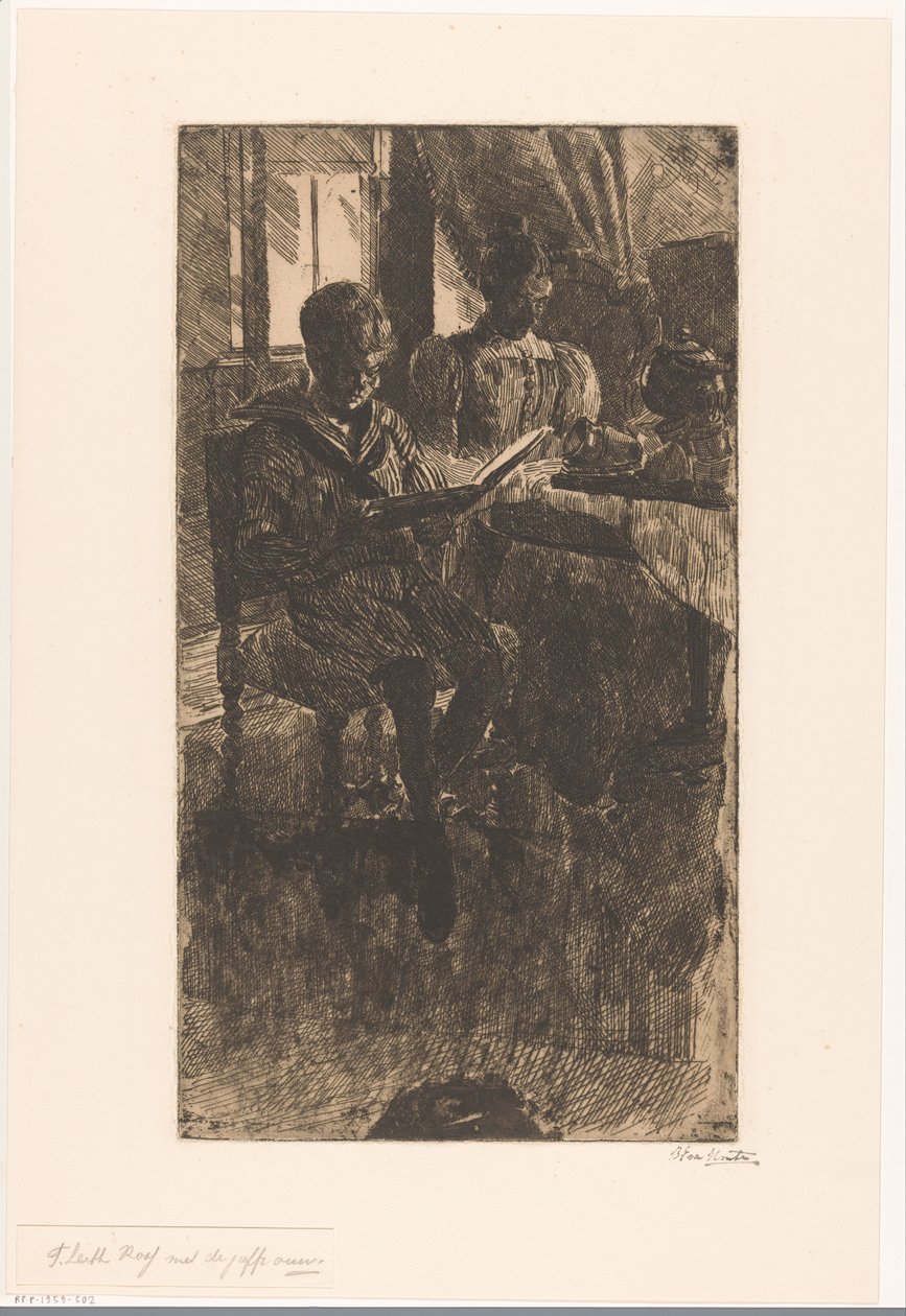 F. Leith Ross with the Miss (original titel på objektet) af Barbara Elisabeth van Houten (signed by artist)