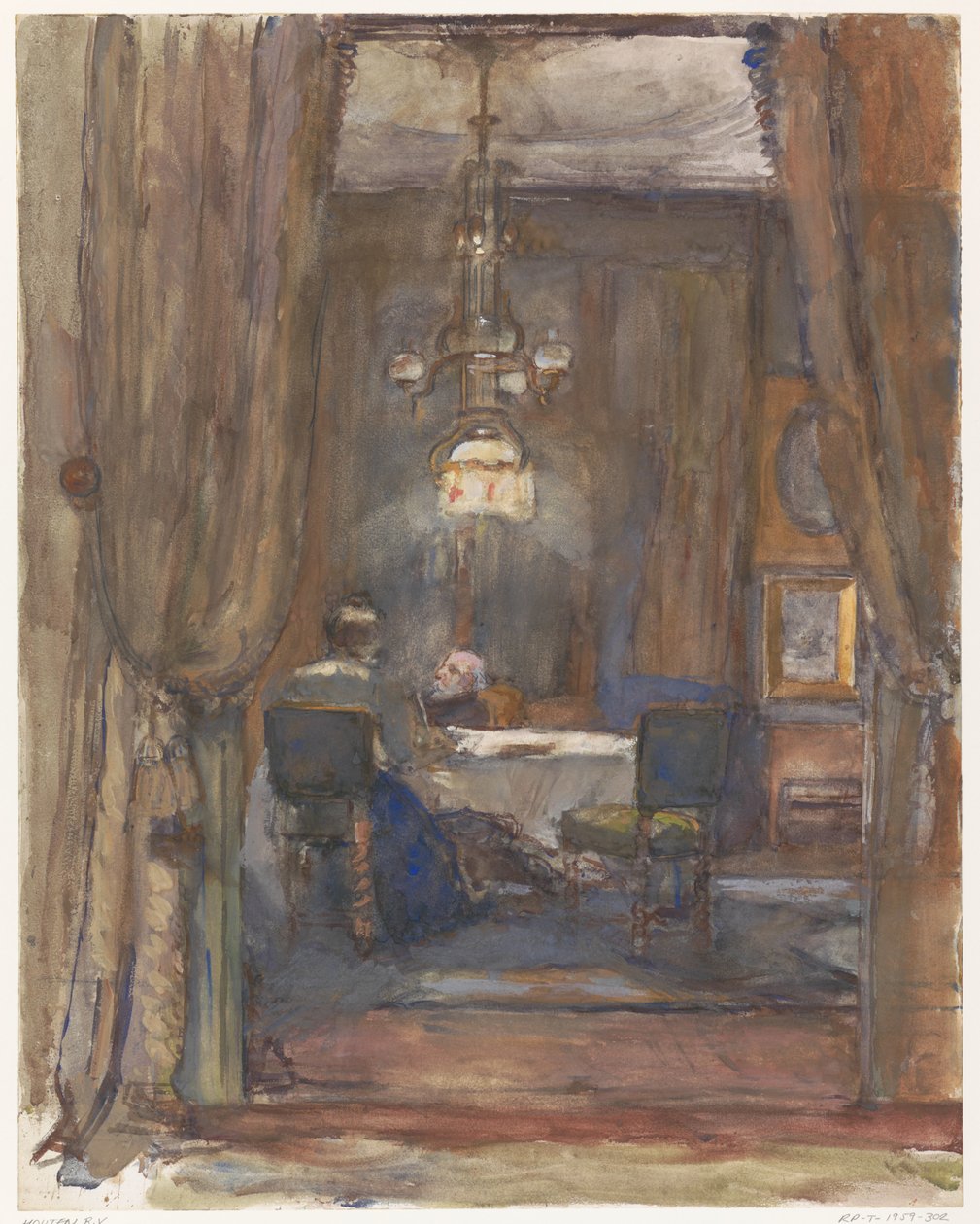 Stuen på Riouwstraat i Haag, om natten af Barbara Elisabeth van Houten