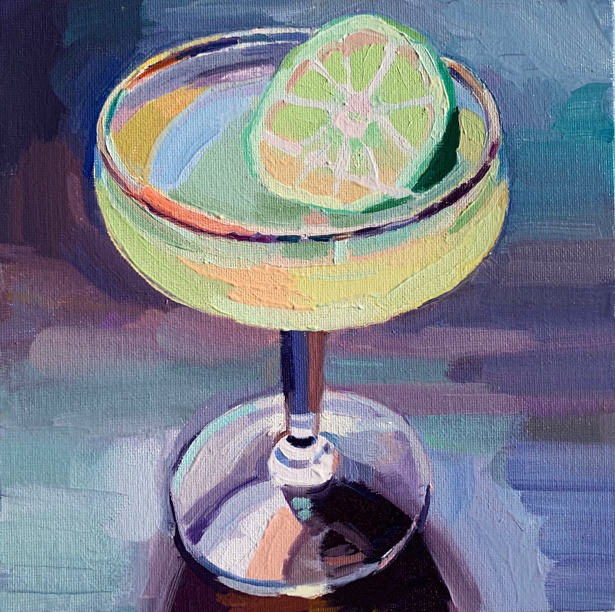 Cocktail 5, 2019 (olie om bord) af Barbara Hoogeweegen