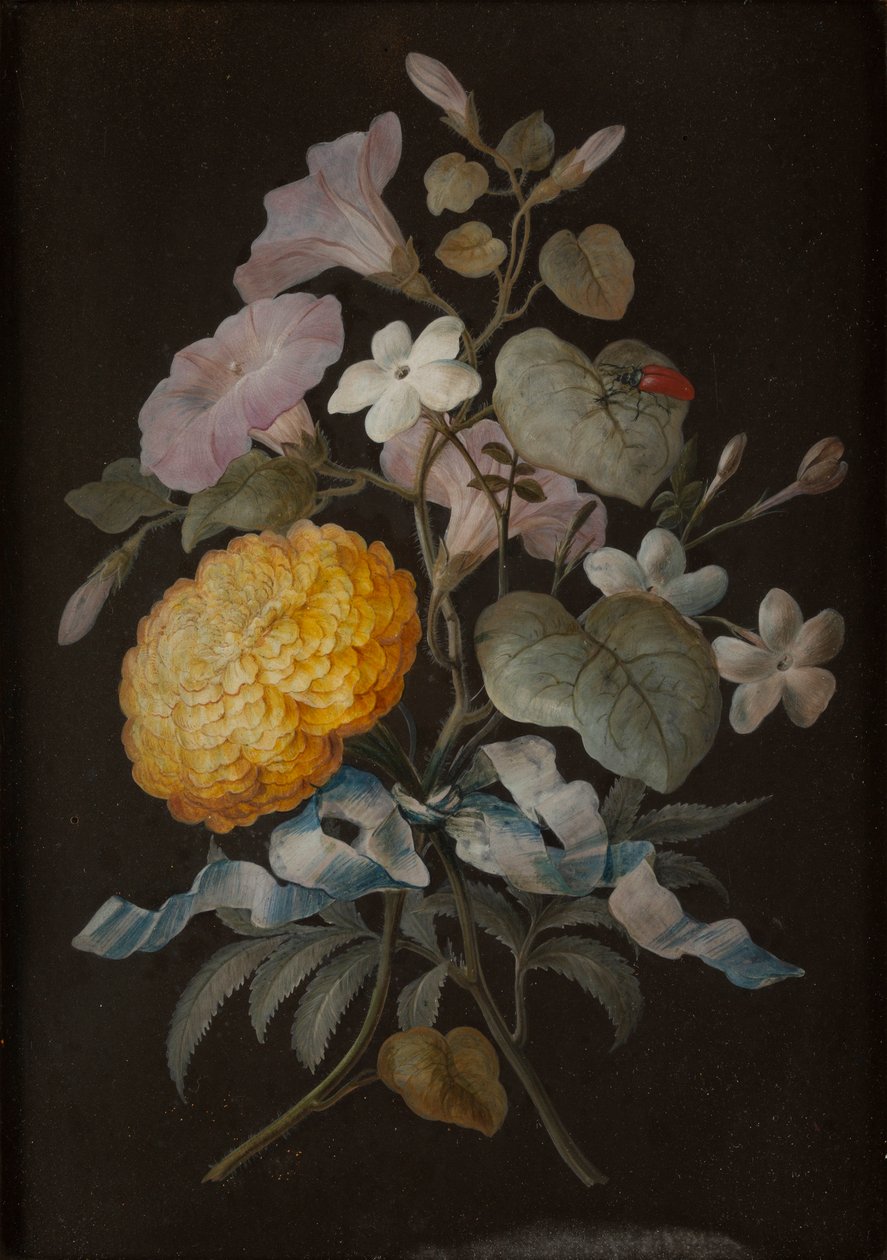 Sæt med fire stilleben med sommerfugle (gouache på papir lagt på panel) af Barbara Regina Dietzsch