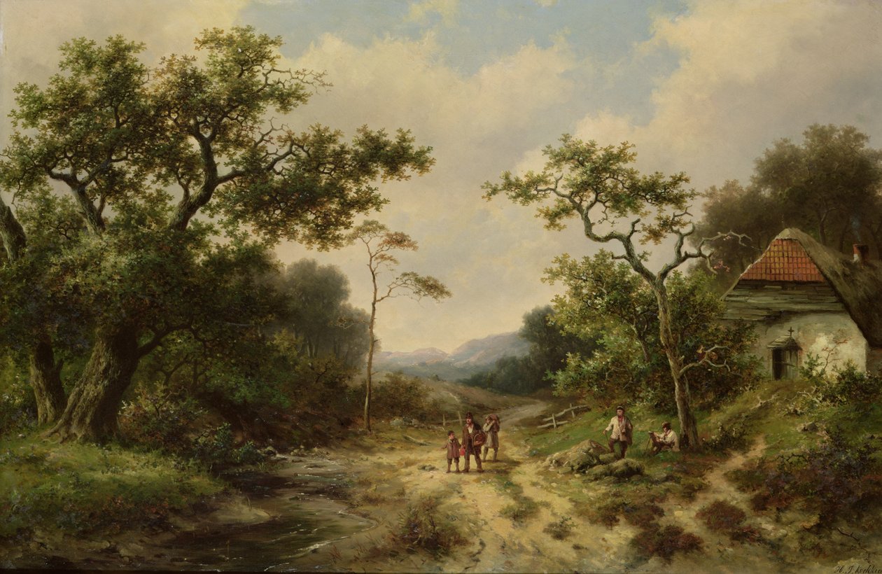 Landskab, 1800-tallet af Barend Cornelis Koekkoek