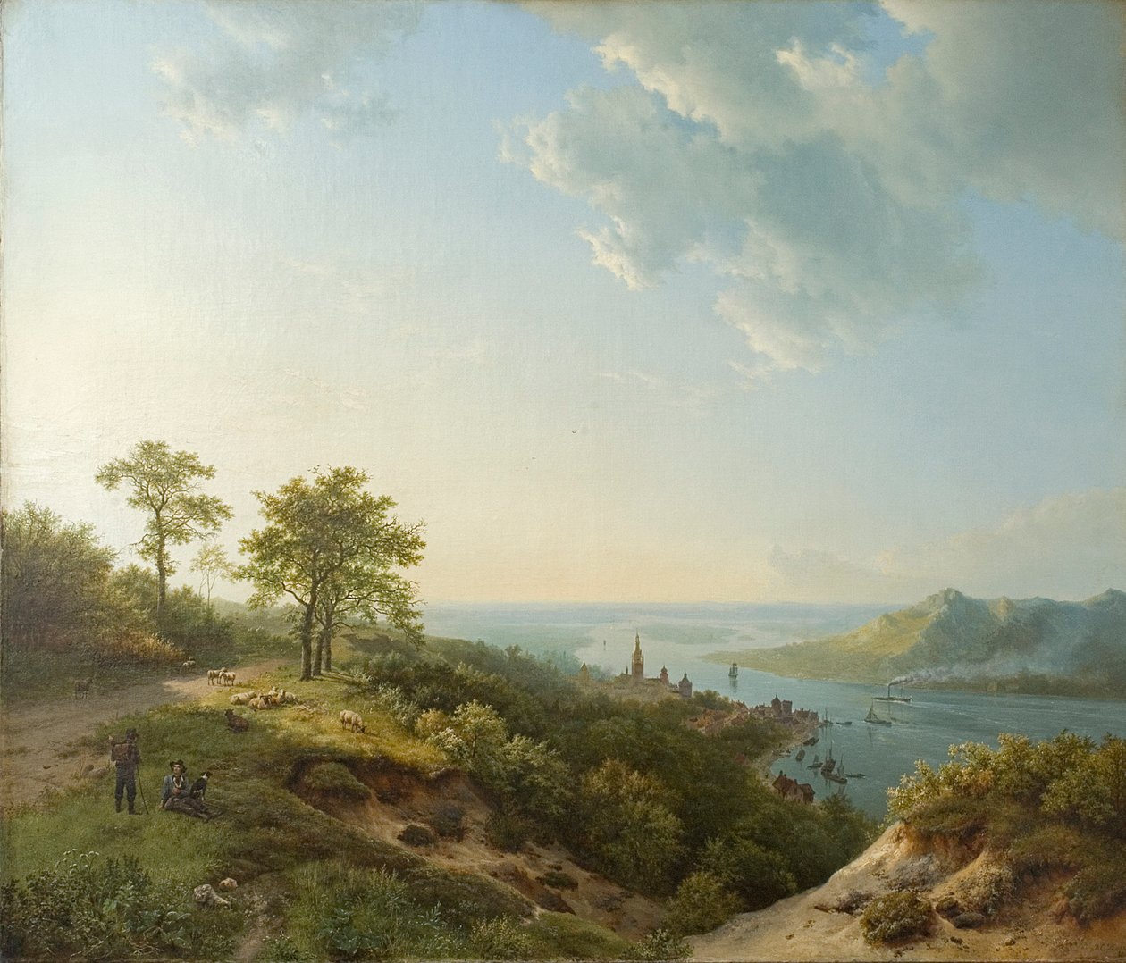 Udsigt over Heidelberg, 1837 af Barend Cornelis Koekkoek