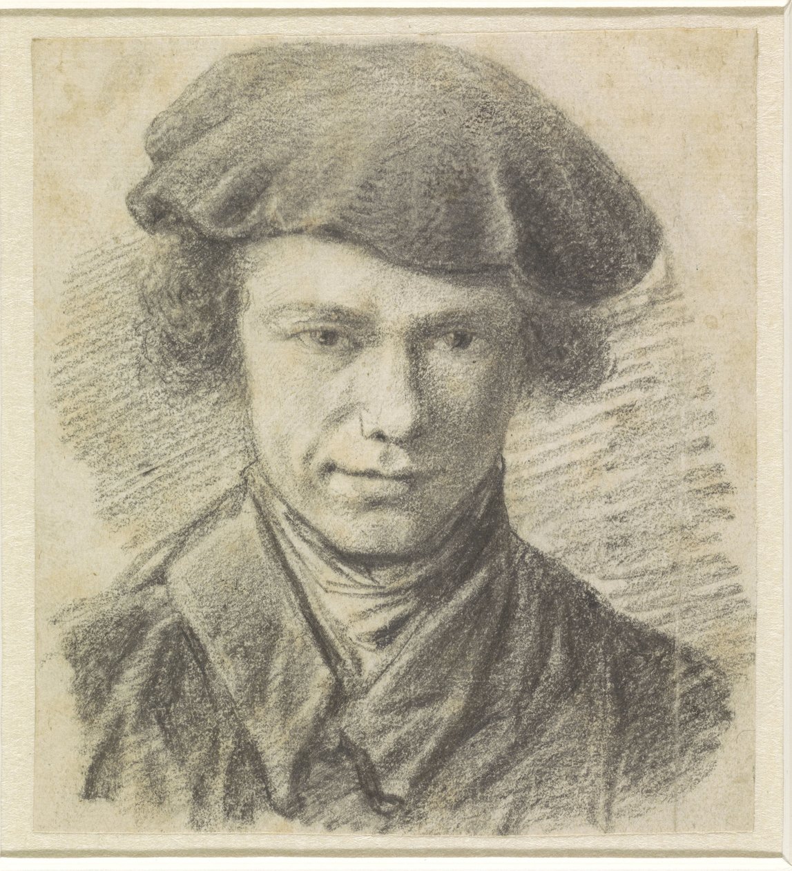 Selvportræt med baret af Barend Cornelis Koekkoek