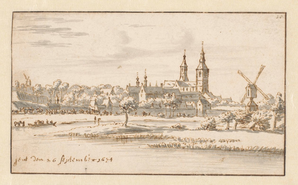 Udsigt over Gent af Barend Klotz (attributed to)