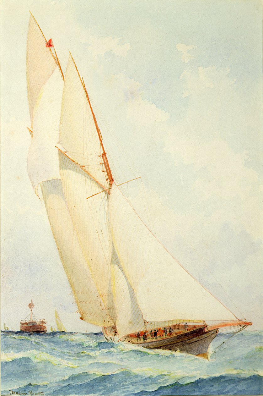 Skonnert under Sejl af Barlow Moore
