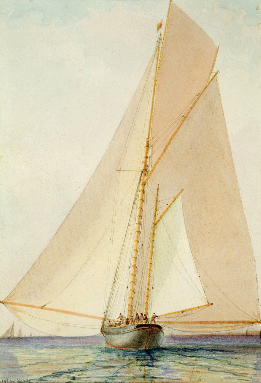 Booming out in a Light Zephyr (akvarel på papir) af Barlow Moore