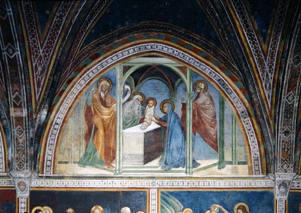 Omskærelsen, fra en række scener i Det Nye Testamente af Barna da Siena