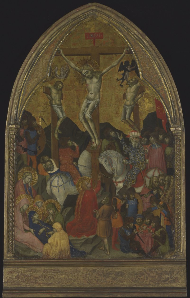 Korsfæstelse, ca. 1375 (tempera og guld på træ) af Barnaba da Modena