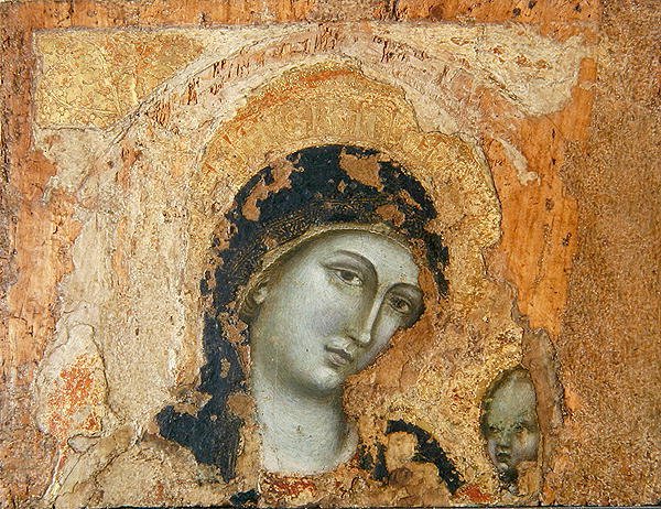 Madonna og barn (tempera & bladguld på panel) af Barnaba da Modena