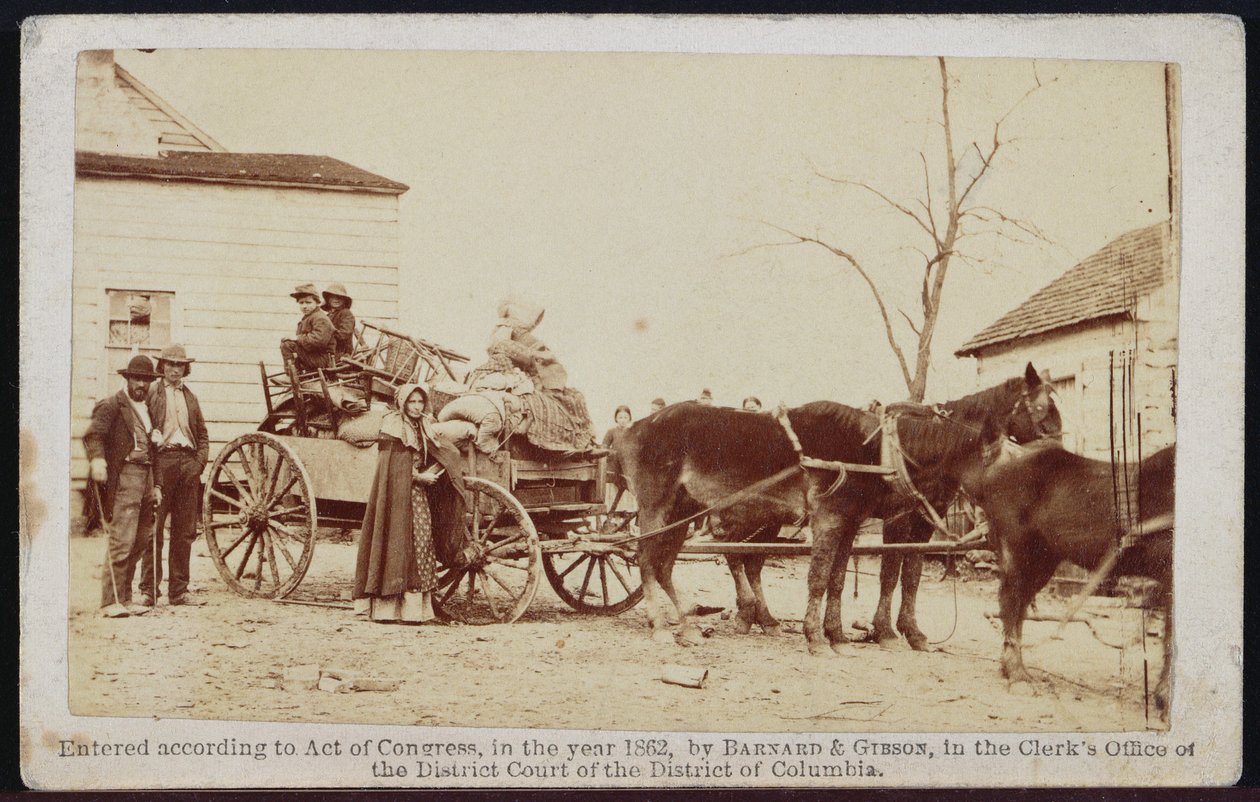 Afgang fra det gamle Homestead, Centreville, Virginia, 1862, fra Bradys Album Gallery, nr. 306 (bw foto) af Barnard and Gibson