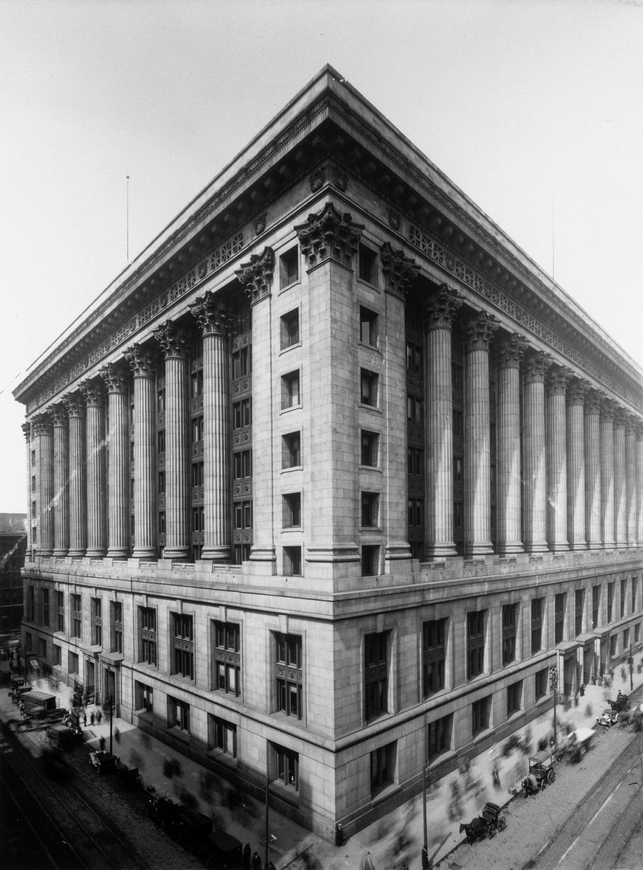City Hall and County Building, Chicago, Illinois, USA, ca. 1905 (s/h-billede) af Barnes and Crosby