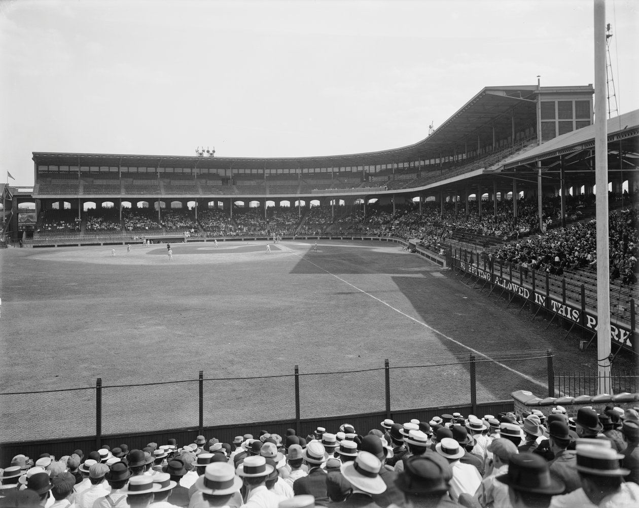 Comiskey Park, Chicago, Illinois, USA, ca. 1910 (s/h-billede) af Barnes and Crosby