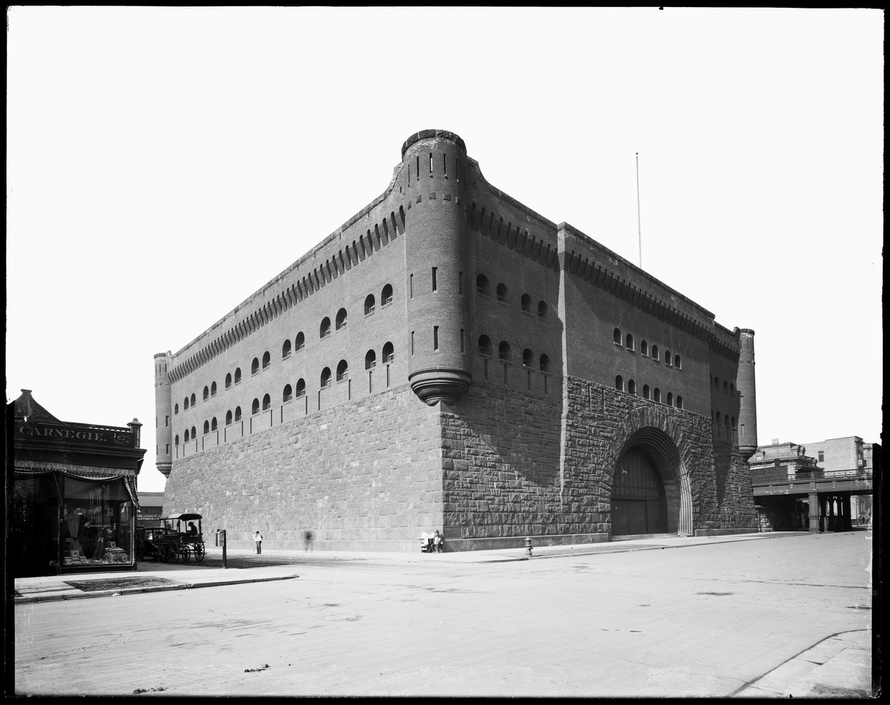 First Regiment Armory, Chicago, Illinois, USA, ca. 1891 (s/h-foto) af Barnes and Crosby