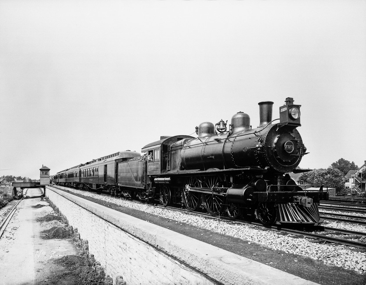 Pennsylvania Limited tog, Chicago, Illinois, USA, ca. 1908 (s/h-billede) af Barnes and Crosby