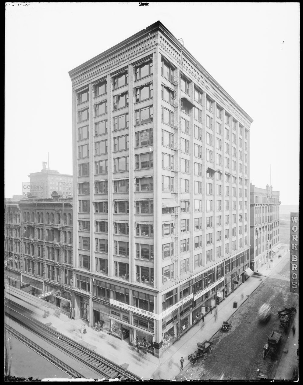 Powers Building, Chicago, Illinois, USA, ca. 1903 (s/h-billede) af Barnes and Crosby