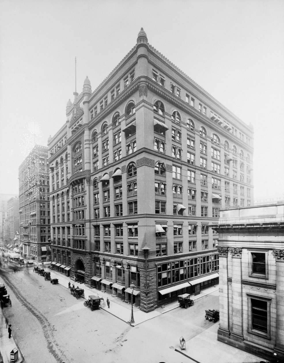 Rookery Building, Chicago, Illinois, USA, ca. 1905 (s/h-billede) af Barnes and Crosby