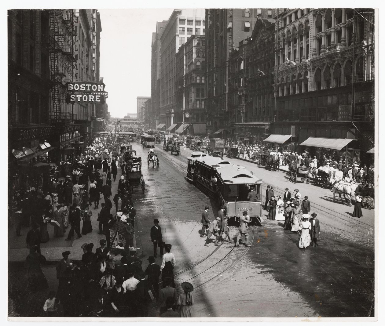 State Street, Chicago, Illinois, USA, ca. 1905 (s/h-billede) af Barnes and Crosby