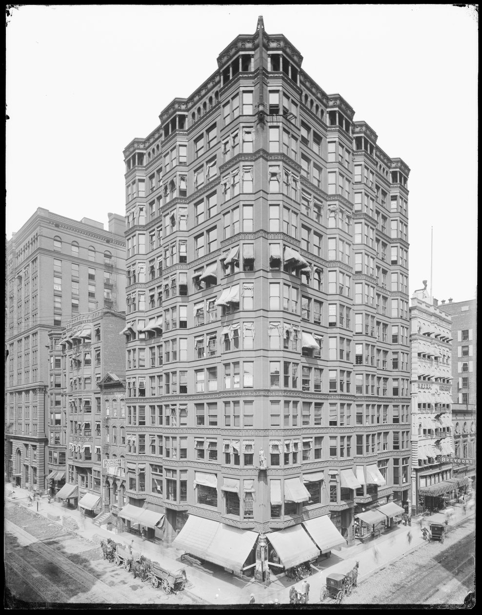Tacoma Building, Chicago, Illinois, USA, ca. 1905 (s/h-billede) af Barnes and Crosby