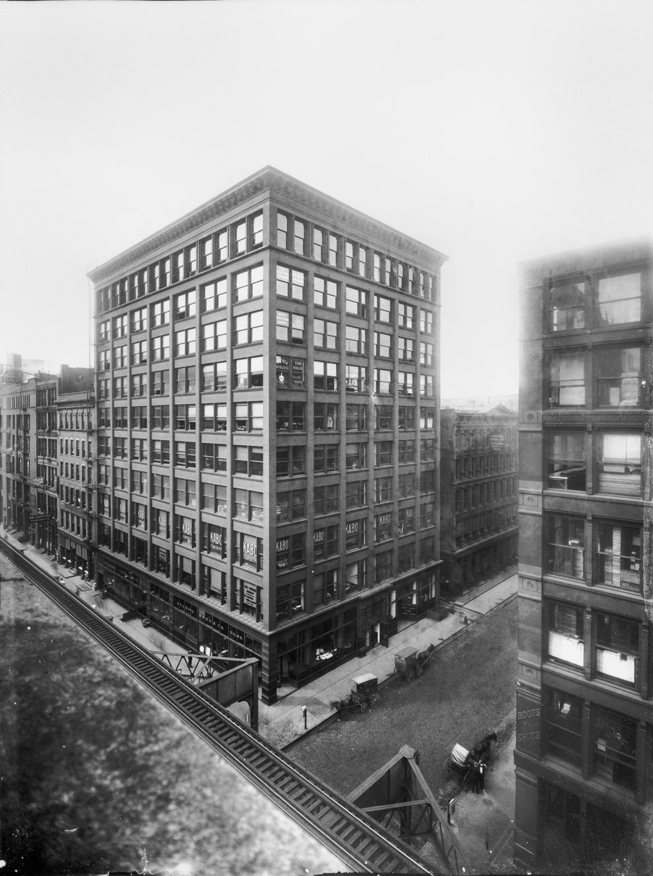 Williams Building, Chicago, Illinois, USA, ca. 1905 (s/h-billede) af Barnes and Crosby