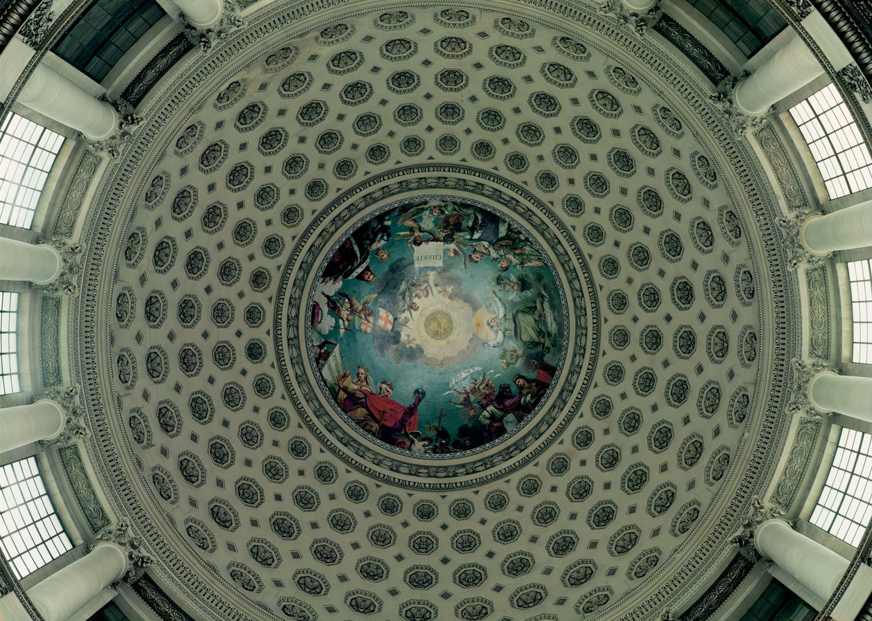 The Apotheosis of St. Genevieve, detalje fra kuppelen, ca. 1812 (vægmaleri) af Antoine Jean Gros
