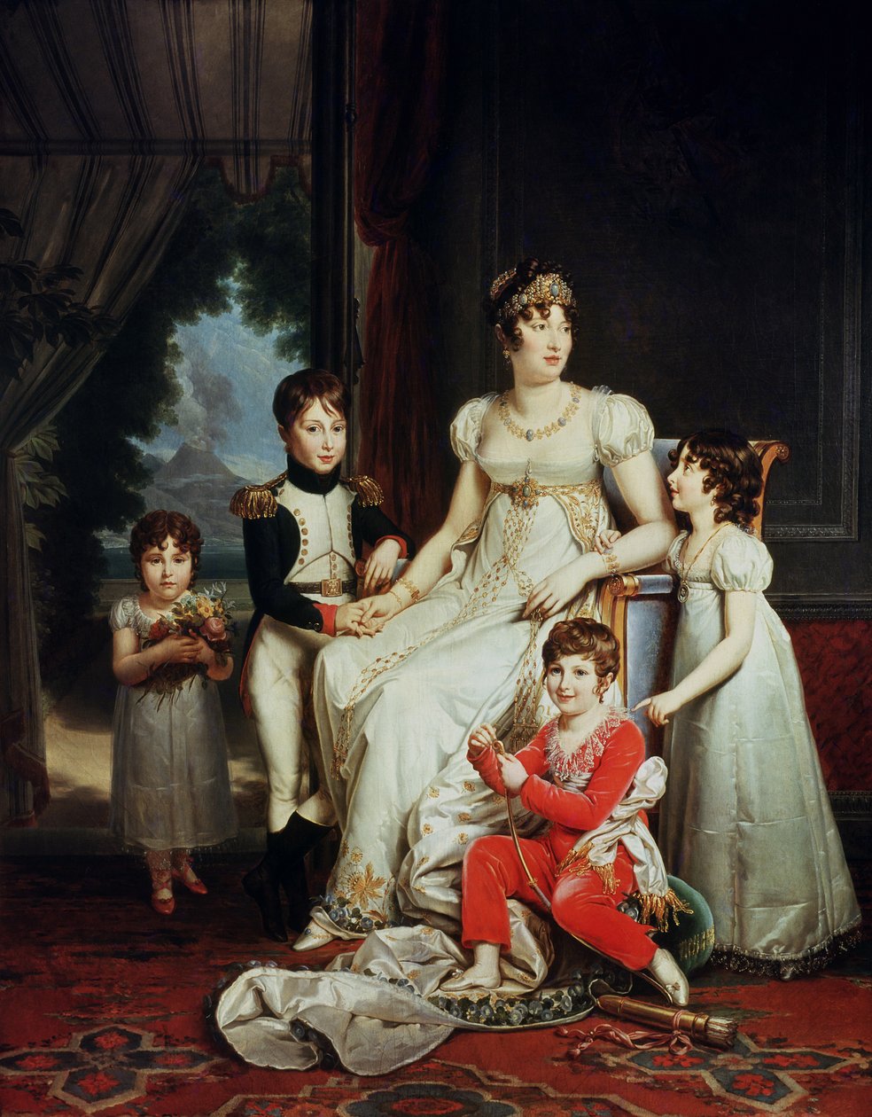 Caroline Bonaparte (1782-1839) og hendes børn af Baron François Pascal Simon Gérard